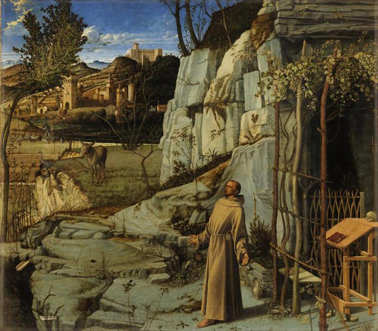Giovanni Bellini St Francis in the Wilderness (mk08) Spain oil painting art